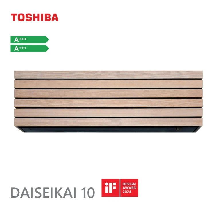 Toshiba, инверторен климатик Daiseikai 10 Wood 18000 BTU Wi Fi (*)