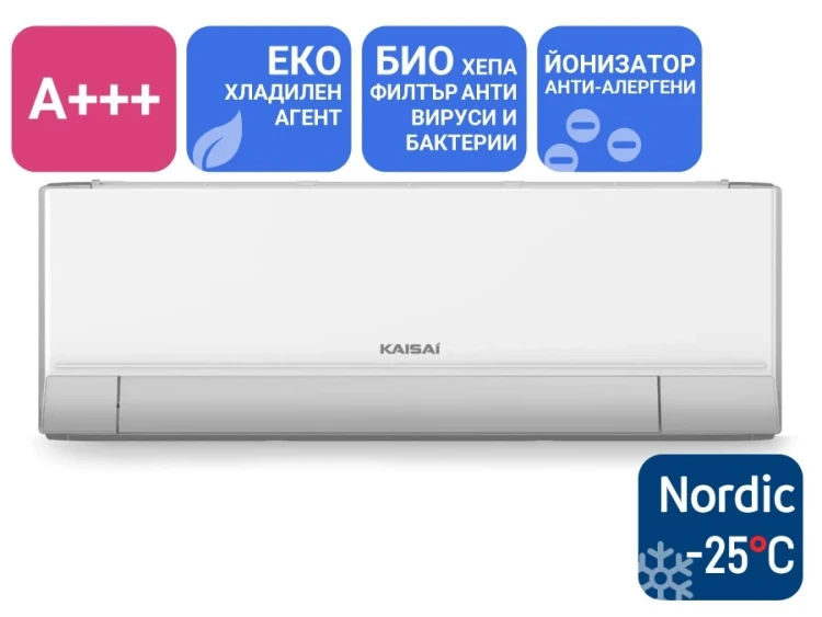 Инверторен климатик KAISAI PRO HEAT KRP-09MEHI / KRP-09MEHO NORDIC/WiFi