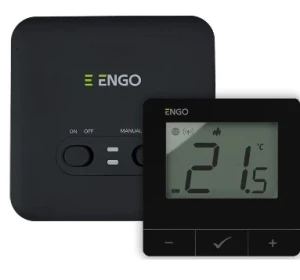 Снимка на ENGO ТЕРМОСТАТ, БЕЗЖИЧЕН, НА БАТЕРИИ, ЧЕРЕН, E20iBWiFi