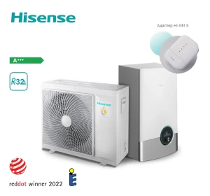 Снимка на Hisense, термопомпа Hi-Therma R32 - 14.5kW/10.0kW от./охл. 230V + Wi-Fi Hi-Mit II APP GW @A